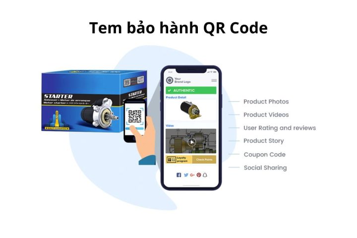 Tem bảo hành QR Code