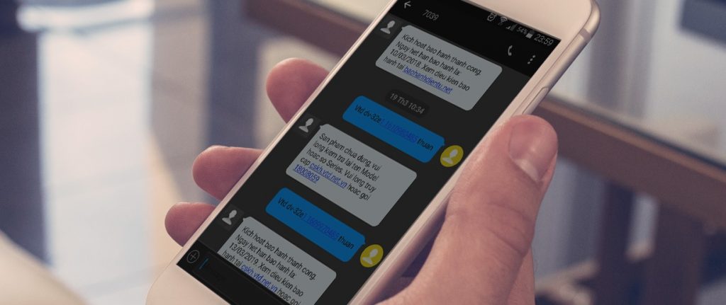 Tổng đài SMS bảo hành điện tử