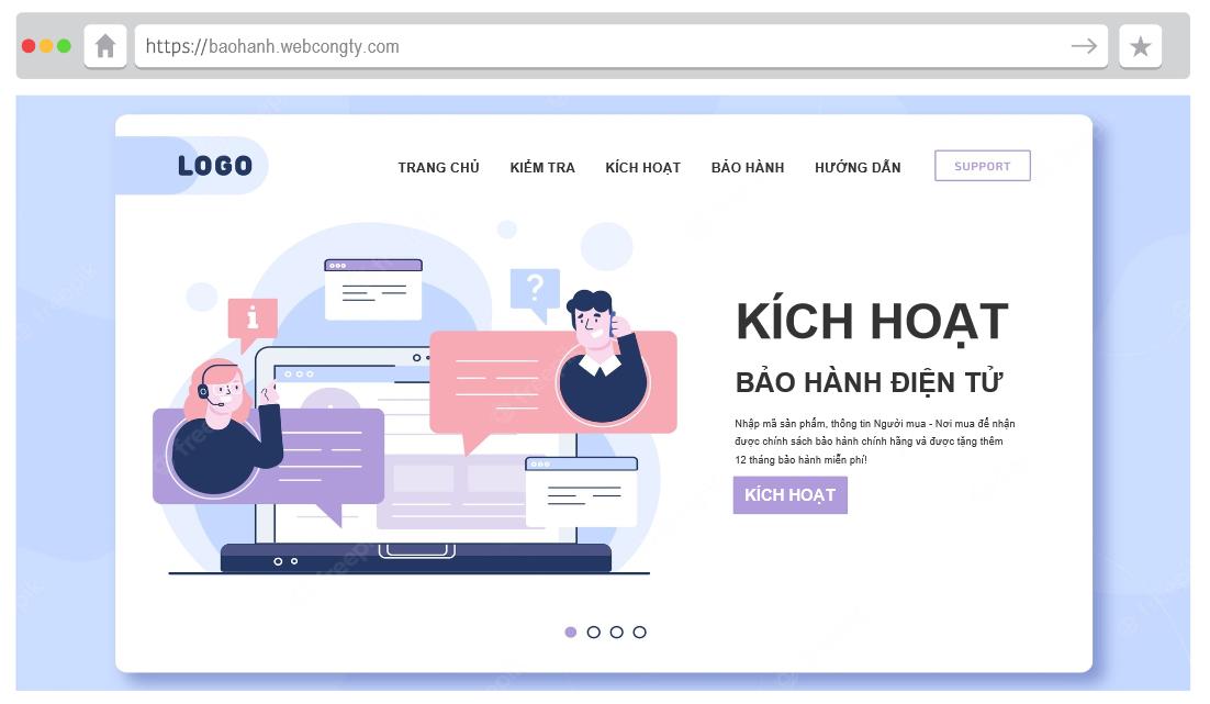 Website Bảo hành điện tử online